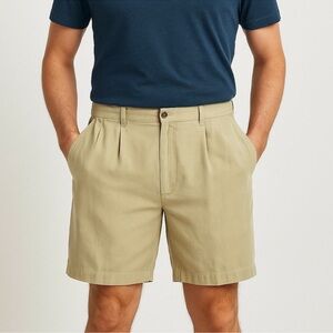 Tommy Bahama Men's Silk Khaki Flat Front Shorts
